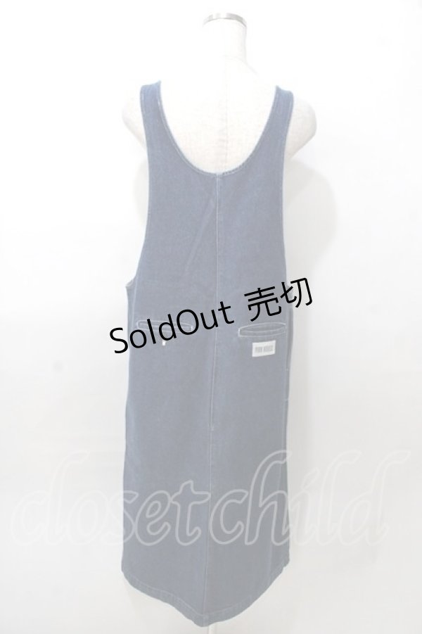 画像2: PINK HOUSE / デニムジャンパースカート  ブルー Y-25-08-02-077-LO-OP-SZ-ZY (2)