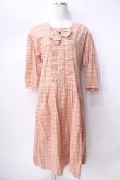 画像1: PINK HOUSE / マドラスチェックワンピース  オレンジ Y-25-08-02-081-LO-OP-SZ-ZY (1)