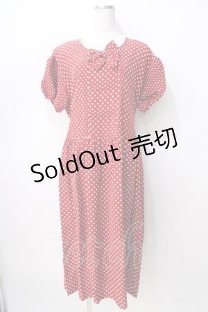 画像: PINK HOUSE / ドットワンピース  赤 Y-25-08-02-083-LO-OP-SZ-ZT230