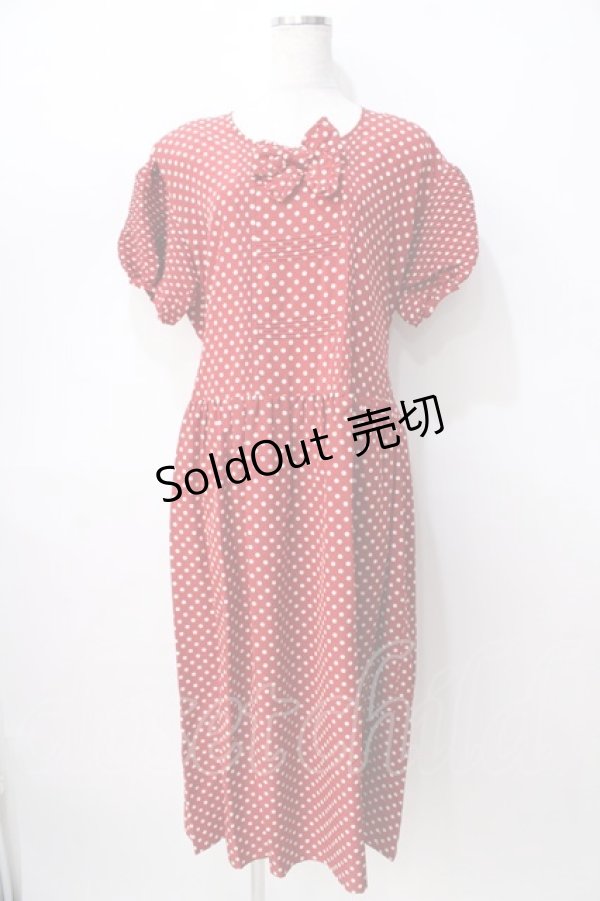 画像1: PINK HOUSE / ドットワンピース  赤 Y-25-08-02-083-LO-OP-SZ-ZT230 (1)