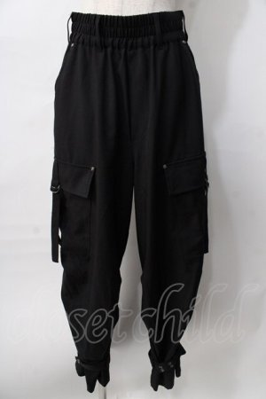 画像: axes femme / ミリタリー風カーゴパンツ  黒 Y-25-08-02-105-AX-PA-SZ-ZY