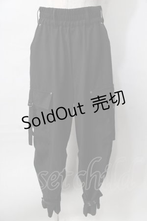 画像: axes femme / ミリタリー風カーゴパンツ  黒 Y-25-08-02-105-AX-PA-SZ-ZY