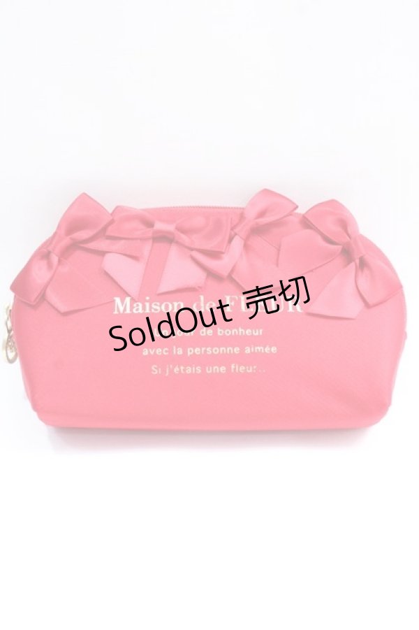 画像1: Maison de FLEUR / ランダムリボンメガネケース  レッド Y-25-08-02-003-LO-ZA-HR-ZY (1)