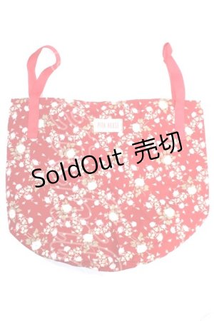 画像: PINK HOUSE / ローズ柄バケツ型バッグ  赤 Y-25-08-02-017-LO-BG-SZ-ZT-K023