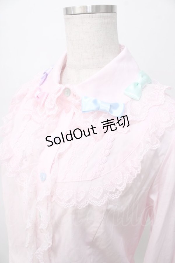 画像3: Angelic Pretty / Sugar Heartsブラウス  ピンク Y-25-08-02-032-AP-BL-AS-ZY (3)