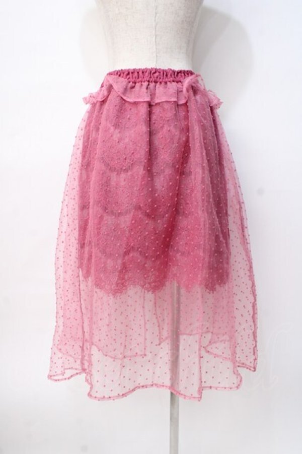 画像3: LIZ LISA / シアードットスカート 0 ピンク Y-25-08-07-030-LO-SK-SZ-ZT025 (3)