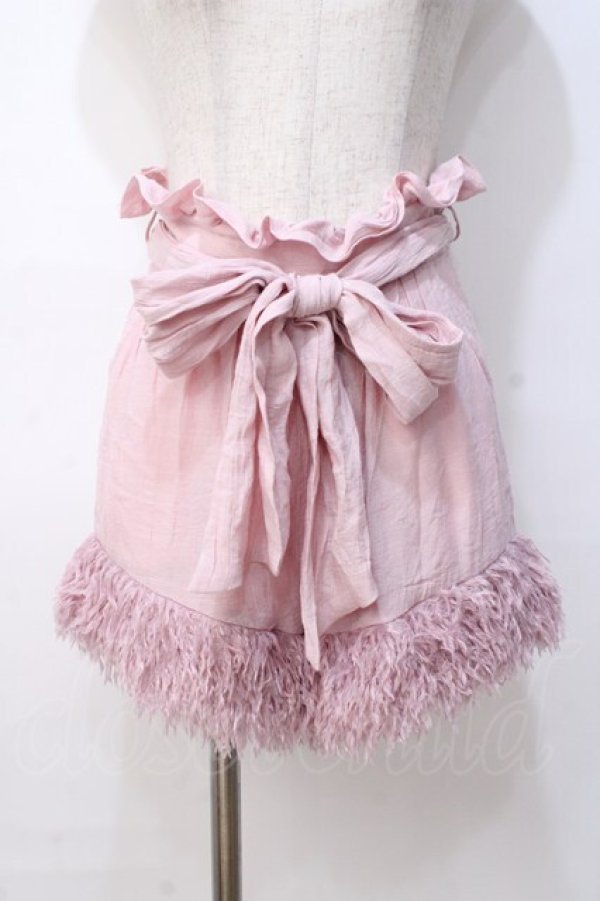 画像1: LIZ LISA / フリンジショートパンツ 0 ピンク Y-25-08-07-038-LO-PA-SZ-ZI (1)