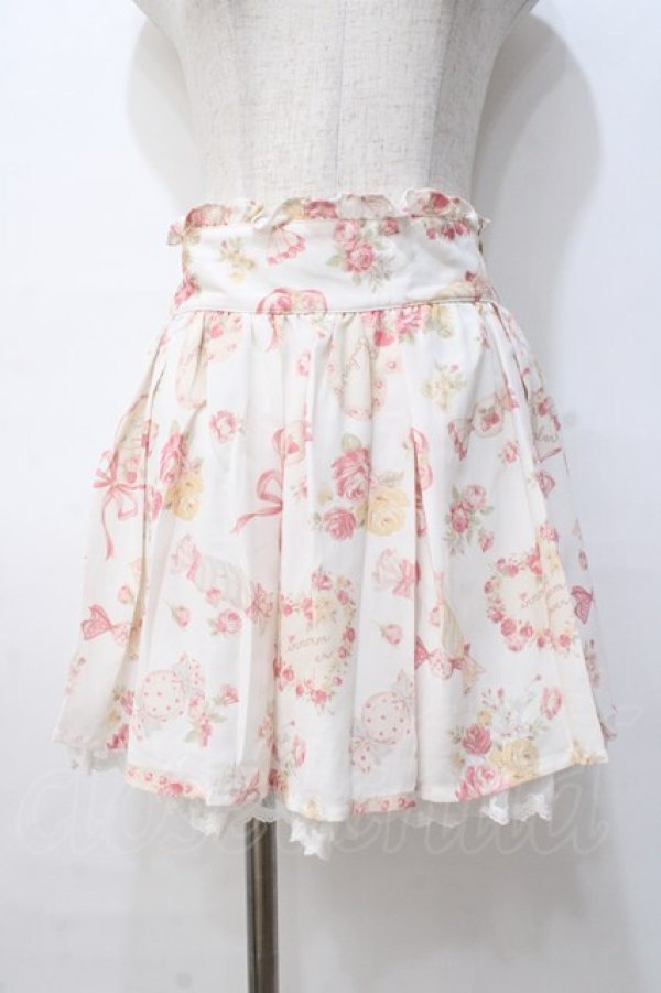 画像1: LIZ LISA / キャンデイ柄スカパン 0 オフ白 Y-25-08-07-044-LO-PA-SZ-ZT041 (1)