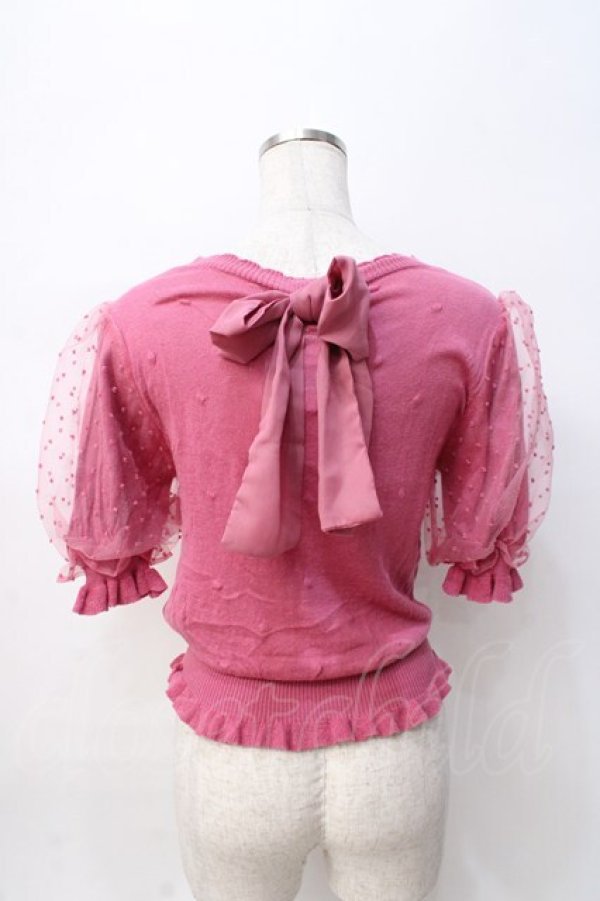 画像3: LIZ LISA / ドットニットトップス 0 ピンク Y-25-08-07-007-LO-TO-SZ-ZH (3)