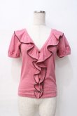 画像1: LIZ LISA / ブラウス風フリル半袖トップス 0 ピンク Y-25-08-07-008-LO-TO-SZ-ZI (1)