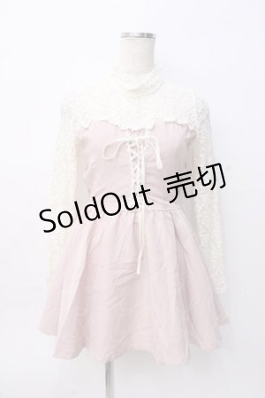 画像: LIZ LISA / レース切替ビスチェワンピース 0 ピンク Y-25-08-07-010-LO-OP-SZ-ZH