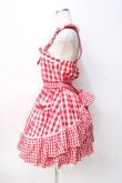 画像2: LIZ LISA / ギンガムエプロン風ワンピース 0 アカ Y-25-08-07-020-LO-OP-SZ-ZH (2)