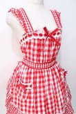 画像4: LIZ LISA / ギンガムエプロン風ワンピース 0 アカ Y-25-08-07-020-LO-OP-SZ-ZH (4)