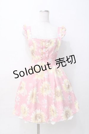 画像: LIZ LISA / ひまわりジャンスカ 0 ピンク Y-25-08-07-022-LO-OP-SZ-ZI