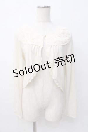 画像: axes femme / バラ生地使いボレロ M 生成り３ Y-25-08-08-040-AX-TO-SZ-ZY