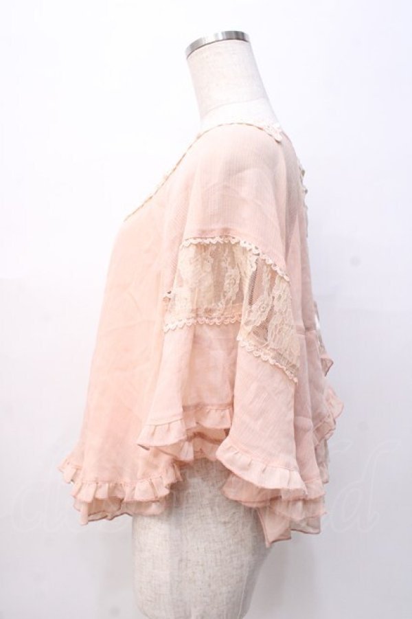 画像2: axes femme / Backデザインシフォントップス M アワピンク Y-25-08-08-041-AX-TO-SZ-ZT1222K (2)