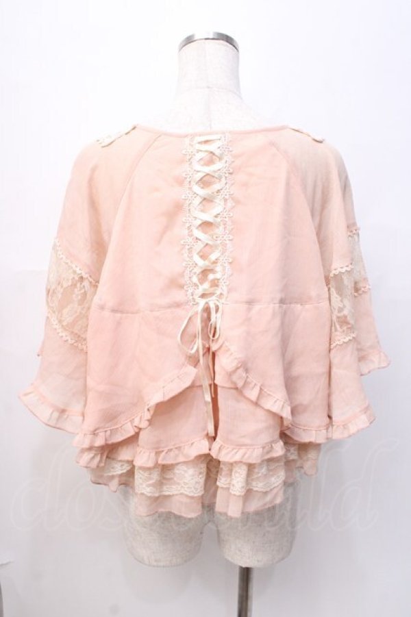 画像3: axes femme / Backデザインシフォントップス M アワピンク Y-25-08-08-041-AX-TO-SZ-ZT1222K (3)