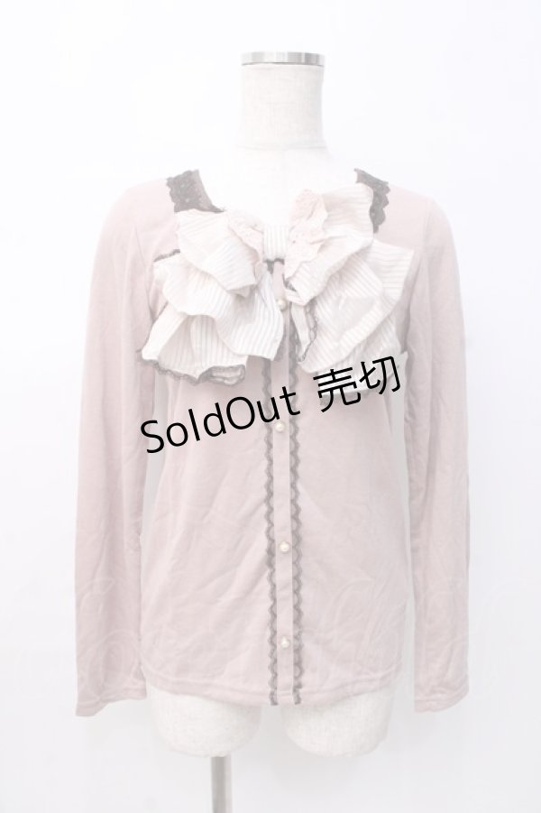 画像1: axes femme / ビックリボンカットソー M アワピンク Y-25-08-08-042-AX-TO-SZ-ZI (1)