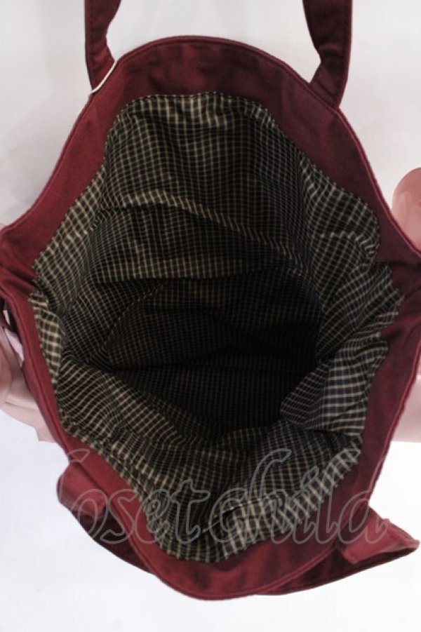 画像3: Maison de FLEUR / 受注限定Bordeauxキャンバストートバッグ F ピンクベージュ Y-25-08-08-005-LO-BG-SZ-ZT500 (3)