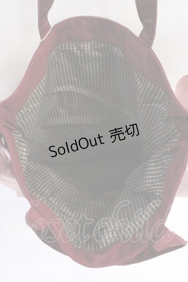 画像3: Maison de FLEUR / 受注限定Bordeauxキャンバストートバッグ F ピンクベージュ Y-25-08-08-005-LO-BG-SZ-ZT500 (3)