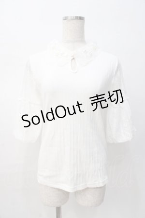 画像: axes femme POETIQUE / レース襟カットプルオーバー M 生成り Y-25-08-08-048-AX-TO-SZ-ZY