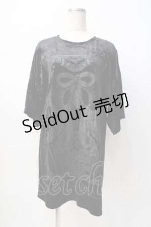画像: KILL STAR / ベロアプリントT  黒 Y-25-08-08-054-PU-TO-SZ-ZY