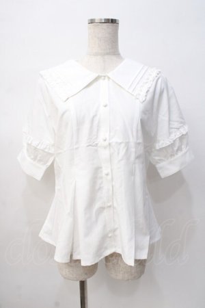 画像: axes femme POETIQUE / フリルデザインセーラーブラウス M 生成り Y-25-08-08-058-AX-BL-SZ-ZY
