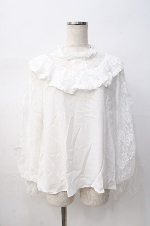 画像1: axes femme kawaii / ヴィンテージシフォンブラウス M 白 Y-25-08-08-060-AX-BL-SZ-ZH (1)