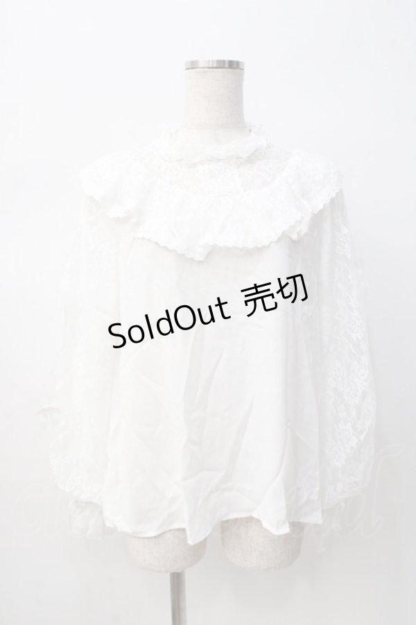 画像1: axes femme Kawaii / ヴィンテージシフォンブラウス M 白 Y-25-08-08-060-AX-BL-SZ-ZH (1)