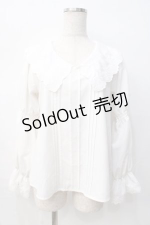 画像: axes femme / ビッグ襟ブラウス M 白 Y-25-08-08-069-AX-BL-SZ-ZY