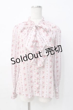 画像: axes femme kawaii / プチローズ柄ブラウス M ピンク Y-25-08-08-070-AX-TO-SZ-ZY