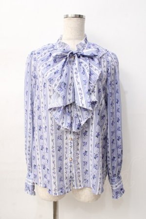 画像: axes femme kawaii / プチローズ柄ブラウス M ラベンダー Y-25-08-08-071-AX-TO-SZ-ZY