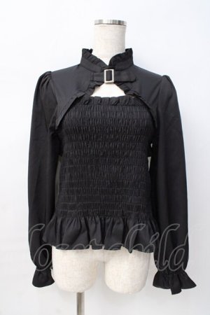画像: axes femme kawaii / バックルデザインブラウス M 黒 Y-25-08-08-073-AX-BL-SZ-ZY