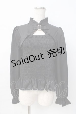 画像: axes femme kawaii / バックルデザインブラウス M 黒 Y-25-08-08-073-AX-BL-SZ-ZH