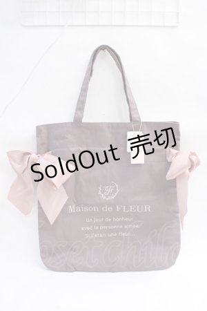 画像: Maison de FLEUR / 受注限定Gray Beigeキャンバストートバッグ F ピンクベージュ Y-25-08-08-009-LO-BG-SZ-ZY