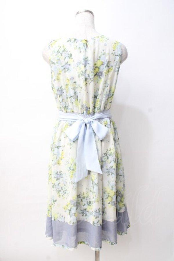 画像3: axes femme / 転写風ブーケ花柄ワンピース M サックス Y-25-08-08-078-AX-OP-SZ-ZI (3)