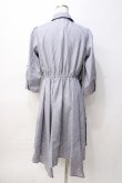 画像3: axes femme / 柄切替イレヘムシャツワンピース M 紺 Y-25-08-08-084-AX-OP-SZ-ZT014 (3)
