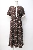 画像1: axes femme POETIQUE / ベアドットシャツ風ワンピース M 茶. Y-25-08-08-087-AX-OP-SZ-ZT184 (1)