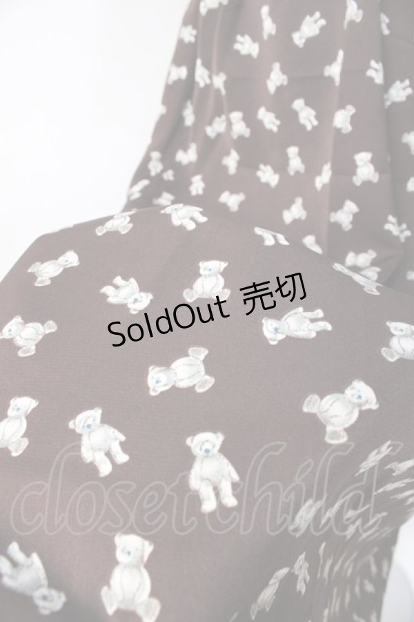 画像4: axes femme POETIQUE / ベアドットシャツ風ワンピース M 茶. Y-25-08-08-087-AX-OP-SZ-ZT184 (4)