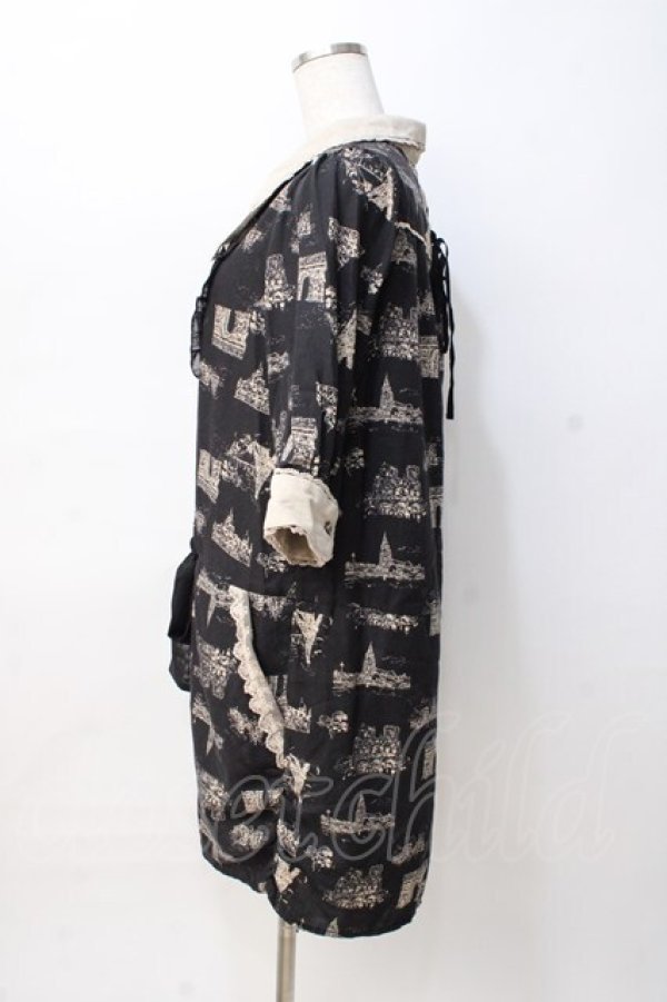 画像2: axes femme / アンティーク柄ワンピース M 黒 Y-25-08-08-088-AX-OP-SZ-ZT477 (2)