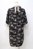画像3: axes femme / アンティーク柄ワンピース M 黒 Y-25-08-08-088-AX-OP-SZ-ZT477 (3)