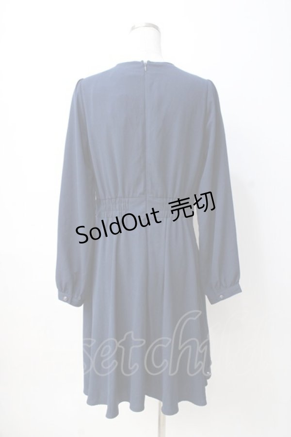 画像3: axes femme / カシュクールワンピース M 紺 Y-25-08-08-089-AX-OP-SZ-ZT477 (3)