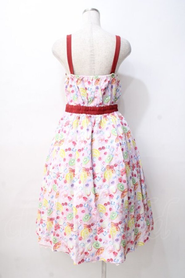 画像3: axes femme POETIQUE / フルーツパンチキャミワンピース M ピンク Y-25-08-08-092-AX-OP-SZ-ZT101 (3)