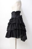 画像2: MARBLE / コルセットシフォンスカート  黒 Y-25-08-08-109-GO-SK-AS-ZY (2)