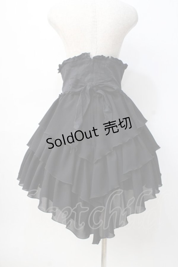 画像3: MARBLE / コルセットシフォンスカート  黒 Y-25-08-08-109-GO-SK-AS-ZY (3)