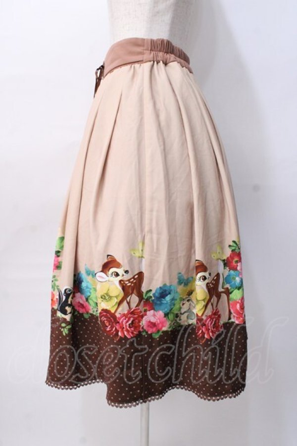 画像2: axes femme POETIQUE / ディズニー バンビ/スカート M ベージュ Y-25-08-08-115-AX-SK-SZ-ZT410 (2)
