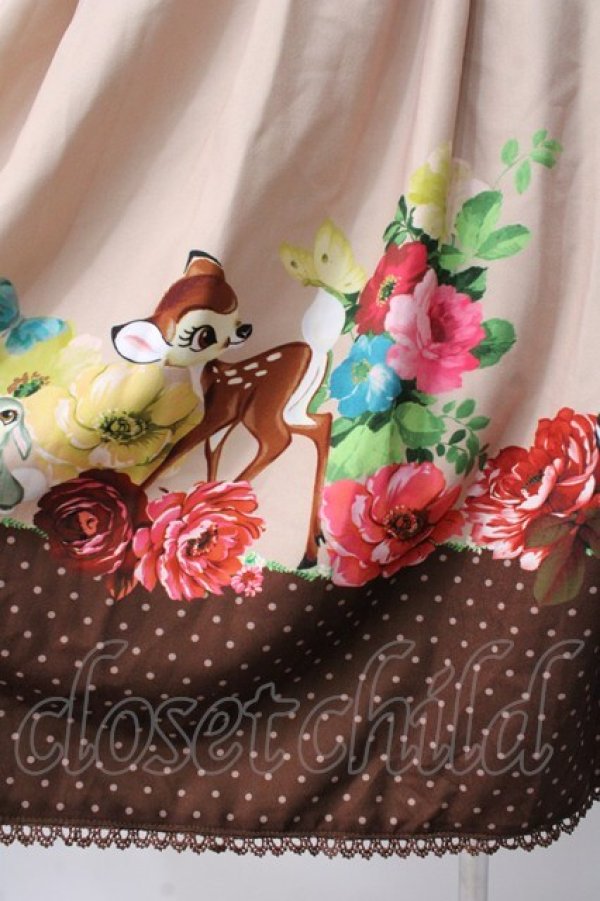 画像4: axes femme POETIQUE / ディズニー バンビ/スカート M ベージュ Y-25-08-08-115-AX-SK-SZ-ZT410 (4)