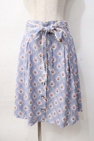 画像: axes femme / フラワードットプリントスカート M サックス Y-25-08-08-123-AX-SK-SZ-ZY