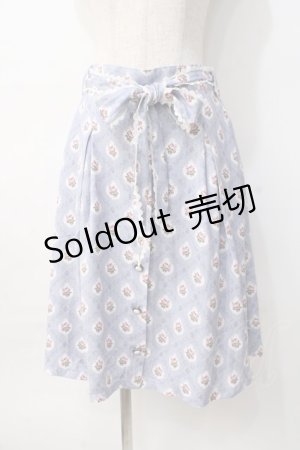 画像: axes femme / フラワードットプリントスカート M サックス Y-25-08-08-123-AX-SK-SZ-ZI