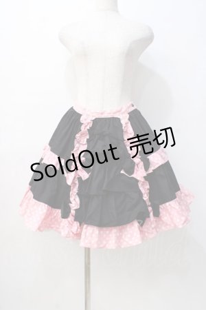 画像: MAM MAXIMUM / リボンリボンスカート  黒×ピンク Y-25-08-08-126-GO-SK-SZ-ZY